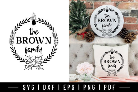 Download Christmas Family Wreath SVG Design - Christmas Collection