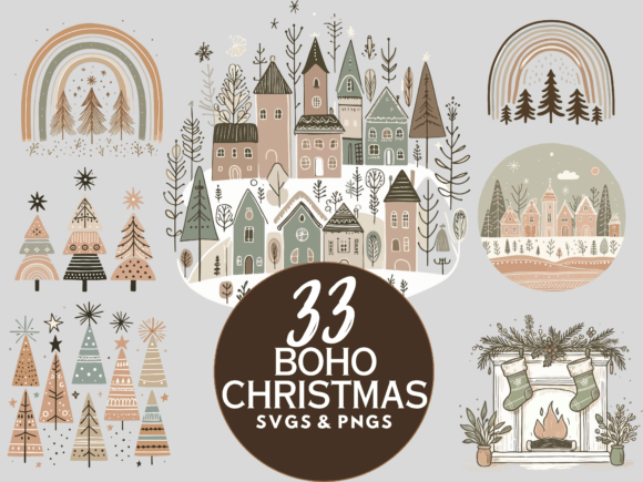Download Cute Boho Christmas SVG PNG - Christmas Collection