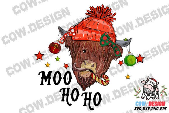 Download MOO Ho Ho Highland Cow Christmas SVG - Christmas Collection