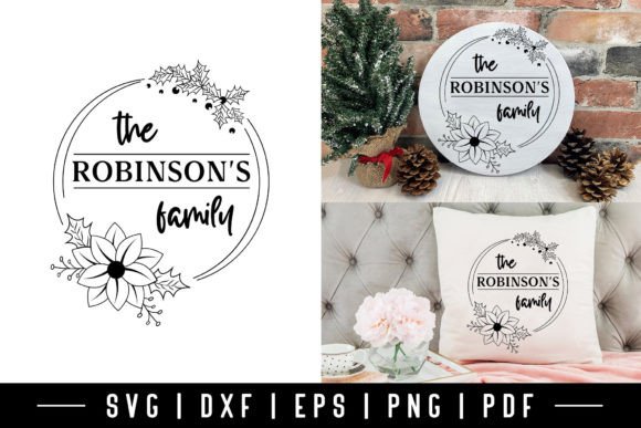 Download Christmas Family Wreath SVG Design - Christmas Collection