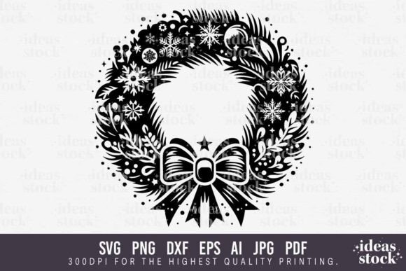 Download Christmas Wreath Svg. Flower Wreath Svg. - Christmas Collection
