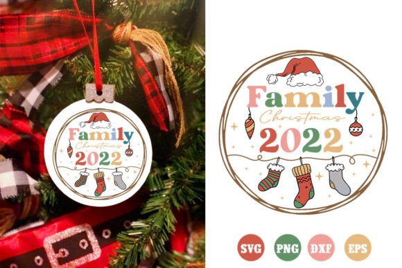 Download Family Christmas Ornaments SVG |Retro - Christmas Collection