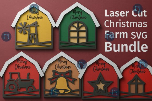 Download Laser Cut Christmas Farm SVG Bundle - Christmas Collection