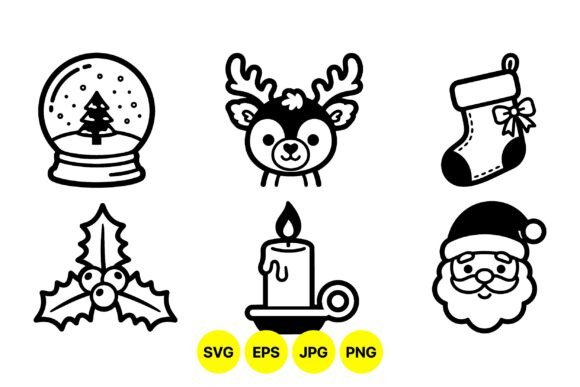 Download Cute Christmas Icon Clipart Set - Christmas Collection