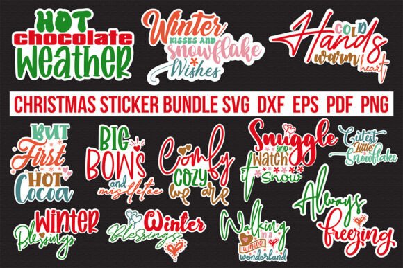 Download Winter Sticker SVG Bundle, Christmas SVG - Christmas Collection