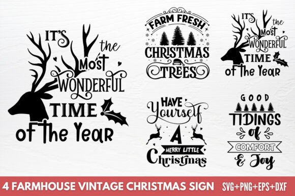 Download Farmhouse Vintage Christmas Sign SVG - Christmas Collection