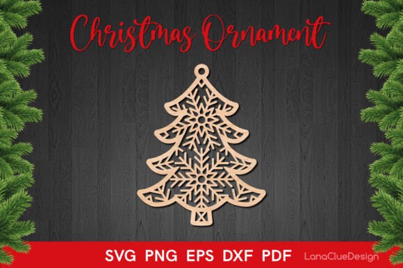 Download Fir Tree Shaped Christmas Ornament SVG - Christmas Collection