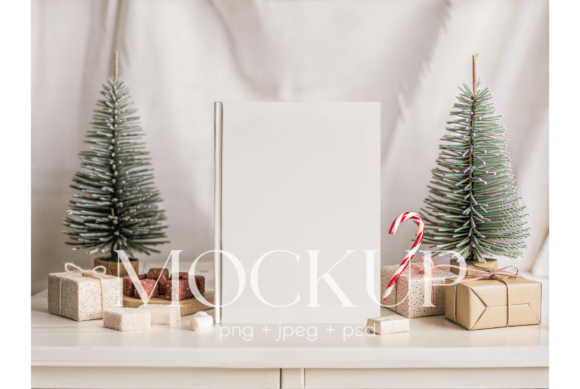 Download Minimal Christmas Book Mockup - Christmas Collection
