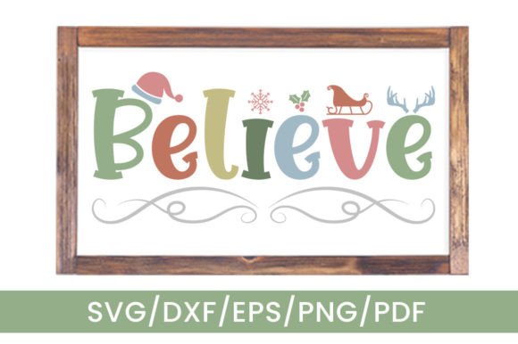 Download Believe Farmhouse Christmas Sign SVG - Christmas Collection