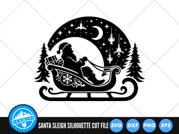 Download Santa Sleigh SVG | Christmas Cut File - Christmas Collection