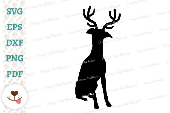 Download Christmas Whippet Dog Reindeer Antlers - Christmas Collection