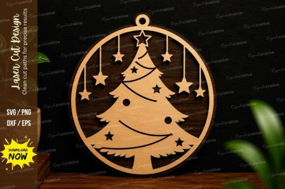 Download Christmas Tree Ornament SVG Laser Cut - Christmas Collection