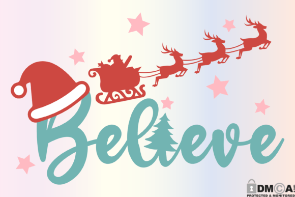 Download Believe Svg, Retro Christmas Svg Png - Christmas Collection