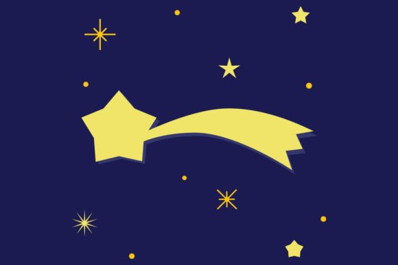 Download Big Christmas Star with Night Starry Sky - Christmas Collection