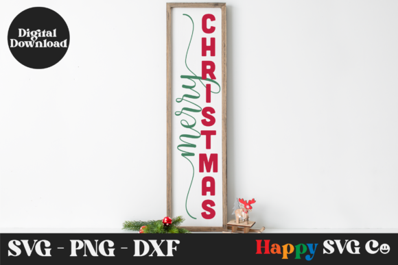 Download Vertical Merry Christmas Sign - Christmas Collection