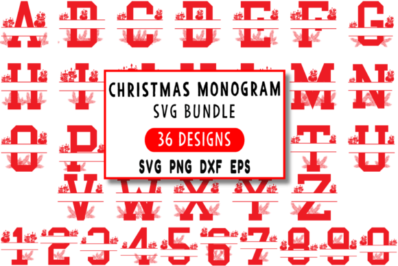 Download Christmas Monogram SVG Bundle - Christmas Collection