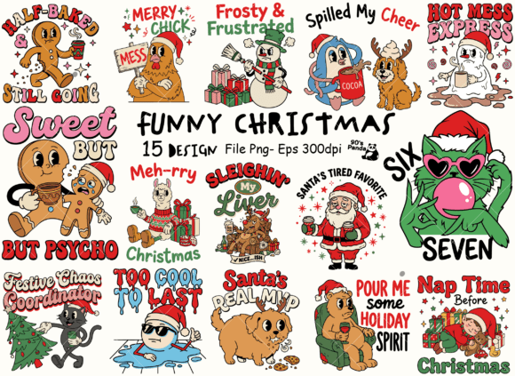 Download Funny Sarcastic Christmas Bundle Png Eps - Christmas Collection