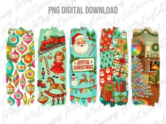 Download Retro Merry Christmas Holiday PNG - Christmas Collection