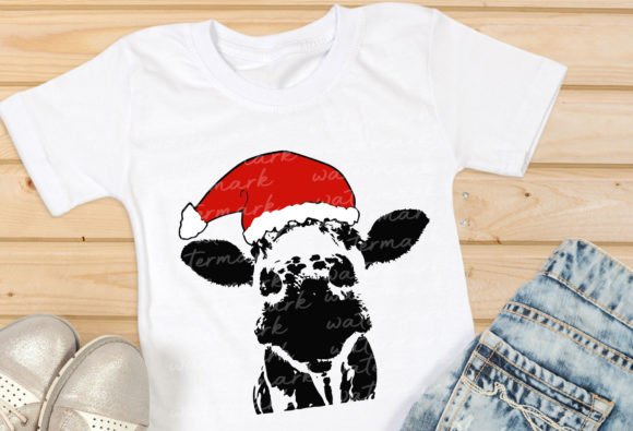 Download Christmas Cow Hat Png, Santa Cow PNG, Co - Christmas Collection