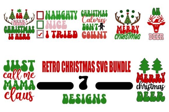Download Retro Christmas SVG Bundle - Christmas Collection