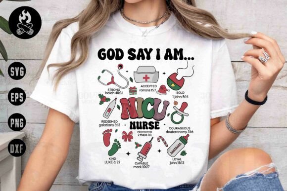 Download NICU Nurse Christmas SVG PNG EPS DXF - Christmas Collection