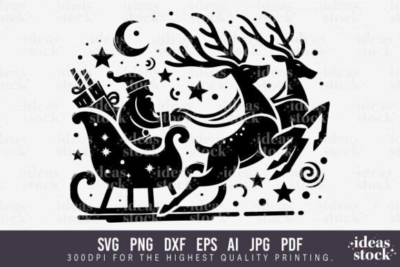 Download Santa Sleigh Svg. Christmas Svg. Cricut. - Christmas Collection