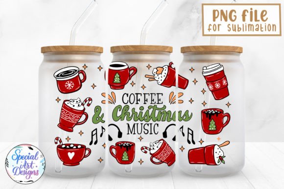 Download Coffee and Christmas Music Sublimation - Christmas Collection