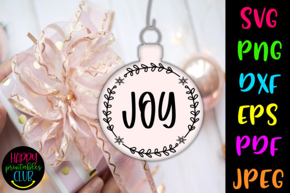 Download Christmas Round Ornaments SVG- Joy SVG - Christmas Collection
