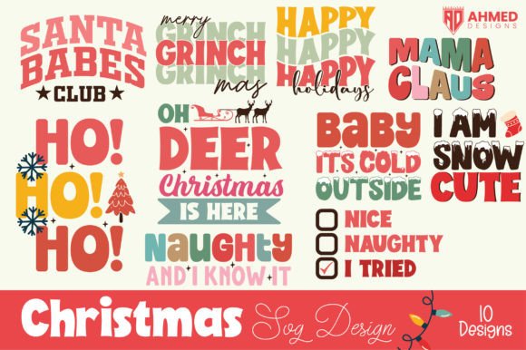 Download Retro Christmas SVG Bundle - Christmas Collection