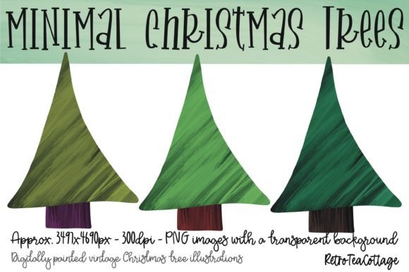Download Green Minimal Christmas Trees - Christmas Collection