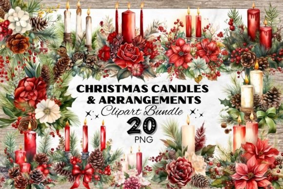 Download Christmas Arrangements with Candles - Christmas Collection