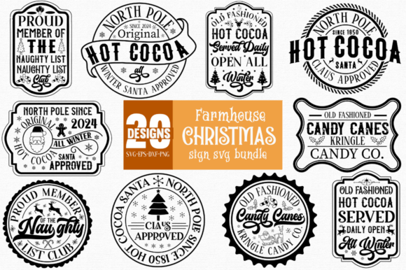 Download Farmhouse Christmas SVG Sign Bundle - Christmas Collection