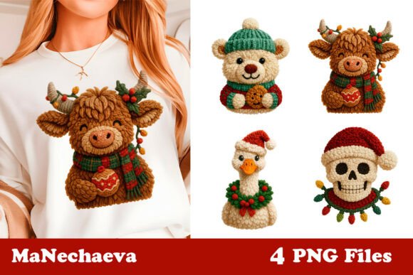 Download Latch Hook Yarn Christmas Clipart PNG - Christmas Collection