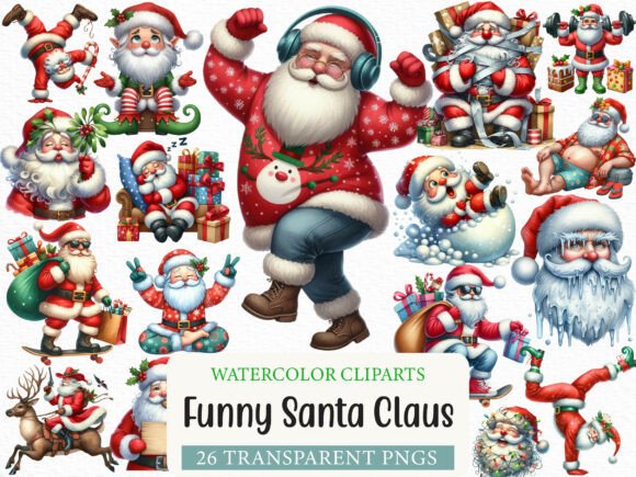 Download Funny Santa Claus Christmas Sublimation - Christmas Collection