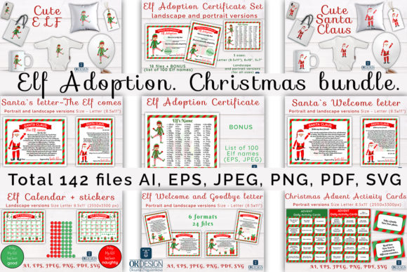Download Elf Adoption Set. Christmas Bundle SVG - Christmas Collection