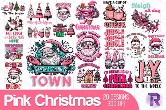 Download Pink Christmas Sublimation Bundle - Christmas Collection