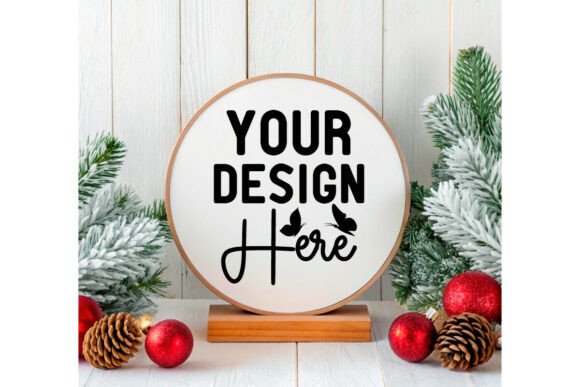 Download Christmas Round Sign Ornament Mockup 26 - Christmas Collection