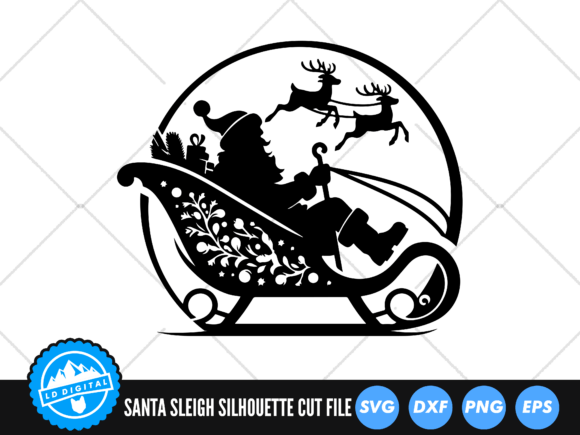 Download Santa Sleigh SVG | Christmas File - Christmas Collection