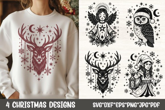Download Mystical Reindeer Christmas SVG Files - Christmas Collection