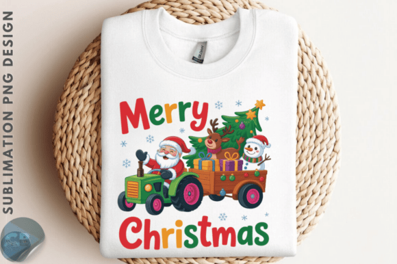 Download Merry Christmas Crew Tractor PNG - Christmas Collection