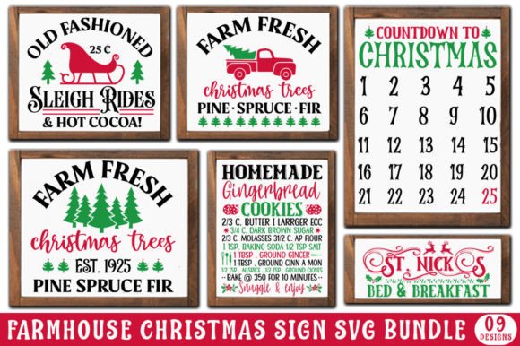 Download Farmhouse Christmas Sign SVG Bundle - Christmas Collection