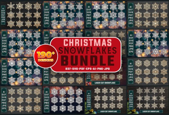 Download Christmas Ornaments Snowflake Bundles 02 - Christmas Collection