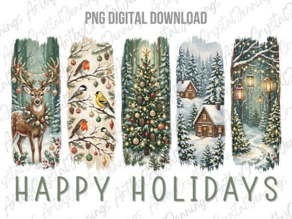 Download Christmas Holiday Winter Brushstroke PNG - Christmas Collection