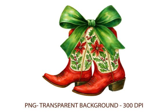 Download Coquette Cowgirl Christmas Boot PNG - Christmas Collection