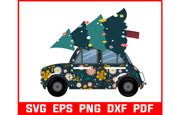 Download London Cab with Christmas Gift Svg - Christmas Collection