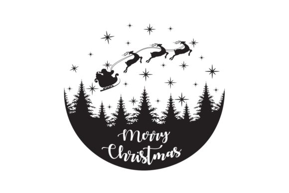Download Merry Christmas Santa Sleigh Reindeer - Christmas Collection