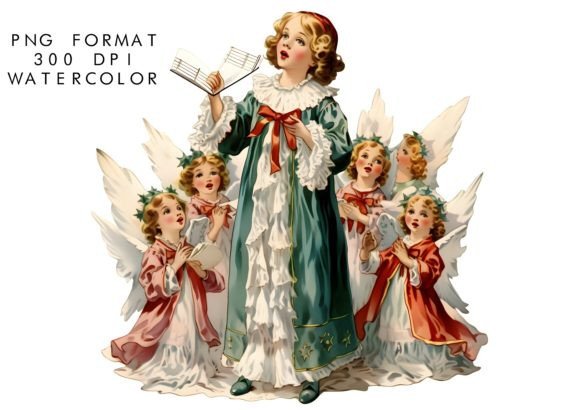 Download Watercolor Christmas Carol Clipart - Christmas Collection