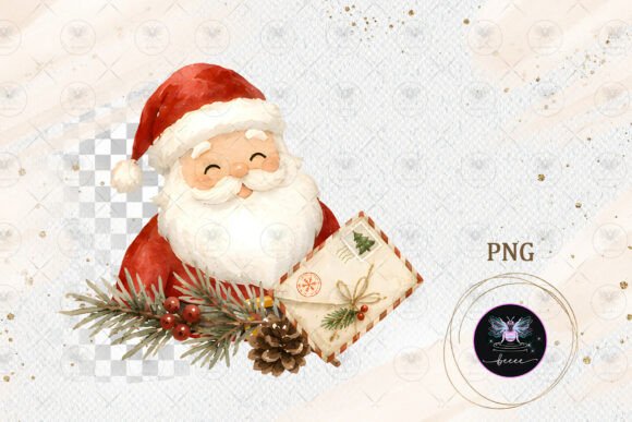 Download Santa Claus with Christmas Letter PNG - Christmas Collection