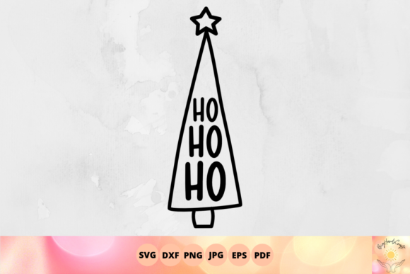 Download Ho Ho Ho - Hand Drawn Christmas Tree Svg - Christmas Collection