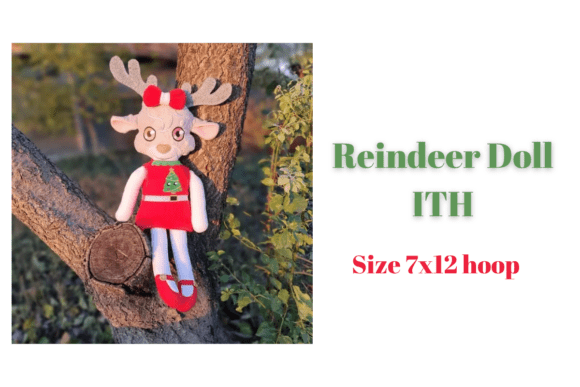 Download DIY Christmas Reindeer Doll ITH 7×12 - Christmas Collection